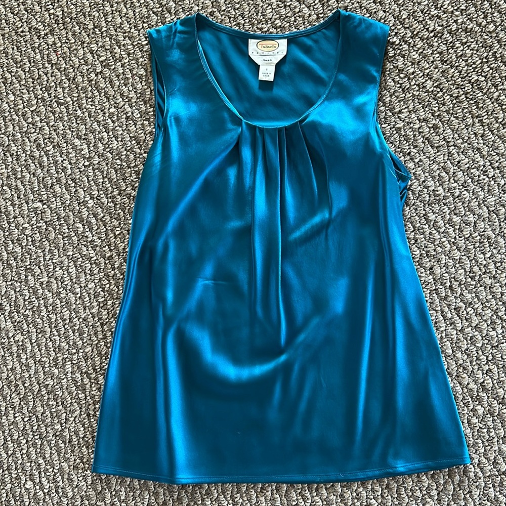 Talbots Blue silk top